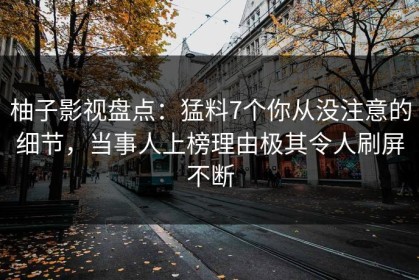 柚子影视盘点：猛料7个你从没注意的细节，当事人上榜理由极其令人刷屏不断