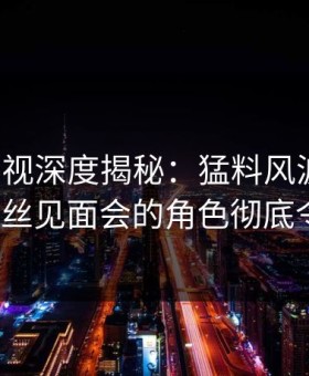 柚子影视深度揭秘：猛料风波背后，大V在粉丝见面会的角色彻底令人意外