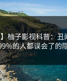 【独家】柚子影视科普：丑闻背后最少99%的人都误会了的隐情