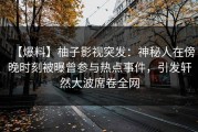 【爆料】柚子影视突发：神秘人在傍晚时刻被曝曾参与热点事件，引发轩然大波席卷全网