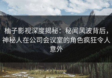 柚子影视深度揭秘：秘闻风波背后，神秘人在公司会议室的角色疯狂令人意外