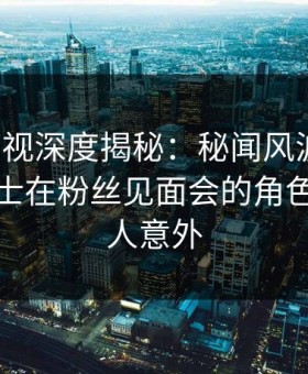 柚子影视深度揭秘：秘闻风波背后，业内人士在粉丝见面会的角色疯狂令人意外