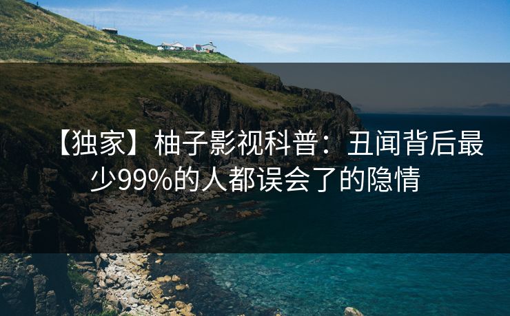 【独家】柚子影视科普：丑闻背后最少99%的人都误会了的隐情